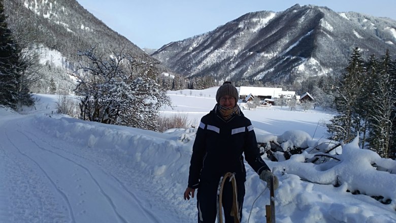 Tobogganing at the Ziegelau farm, © Magdalena Danner Tobogganing at the Ziegelau farm, © Magdalena Danner