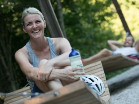 Rest area on the Ybbstal cycle path, &copy; Mostviertel
