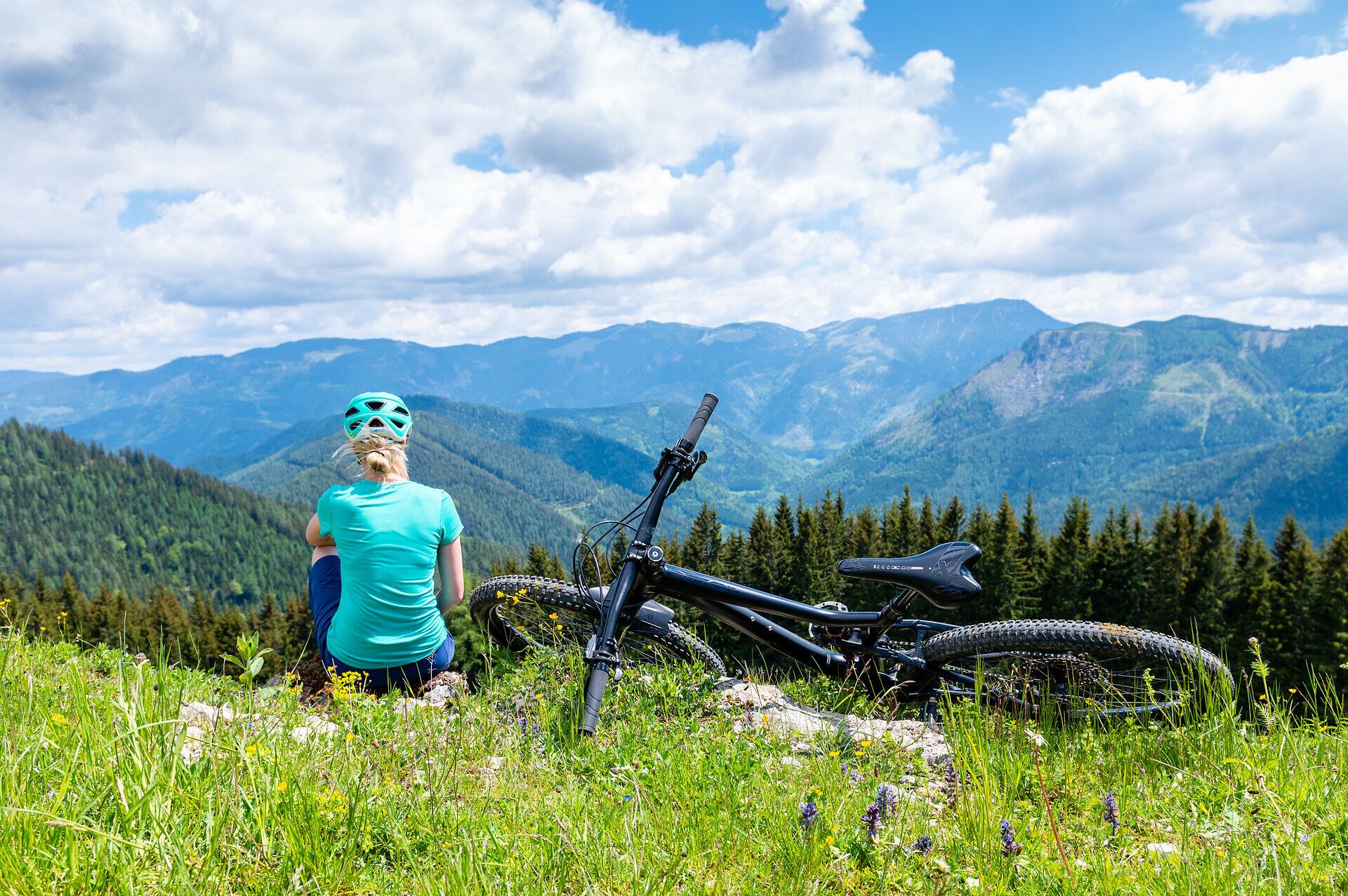 Ein atemberaubender Blick auf die majestätischen Ybbstaler Alpen entfaltet sich vor Ihnen, während die sanften Wiesen in voller Blüte stehen. Die frische Bergluft und das sanfte Rauschen der Natur laden dazu ein, eine wohlverdiente Pause einzulegen und die Schönheit der Umgebung zu genießen.