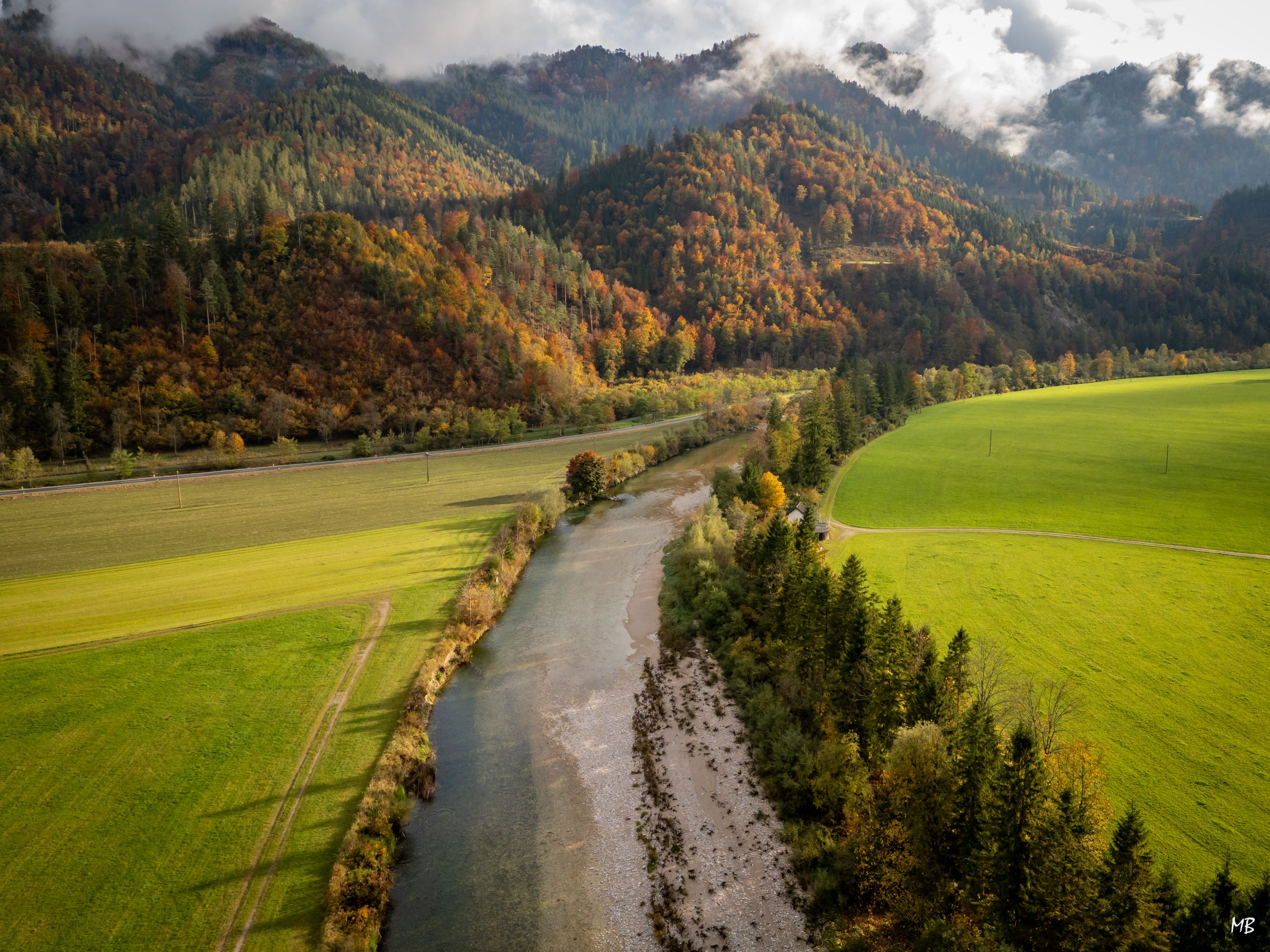 Bundesstraße Richtung Hollenstein an der Ybbs
