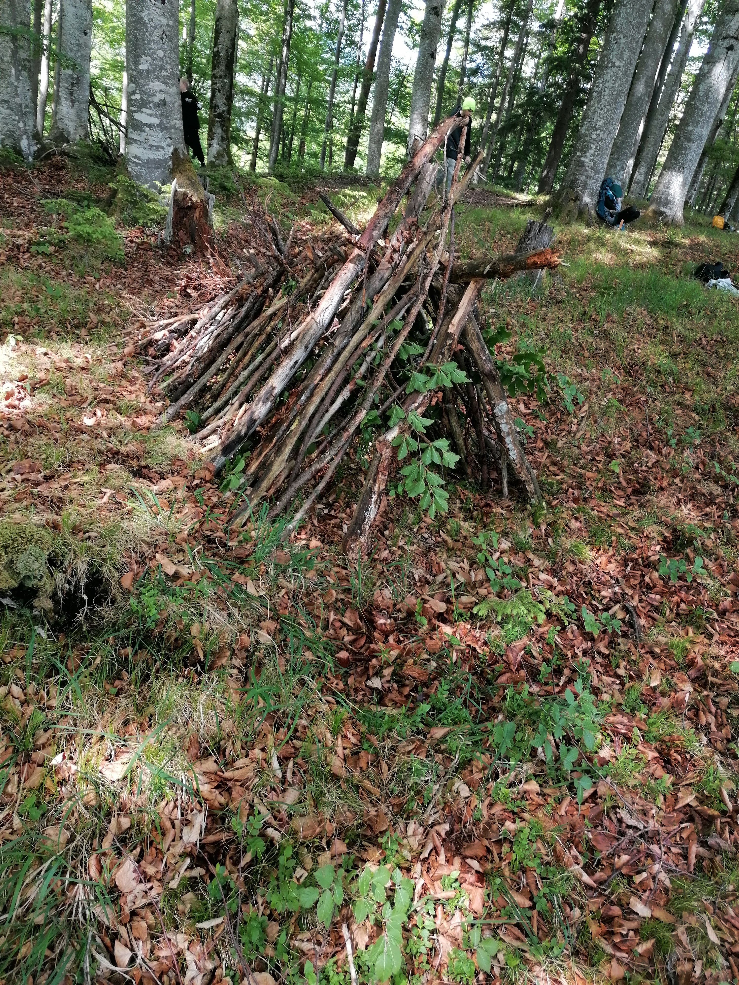 Zelt aus Naturmaterialien