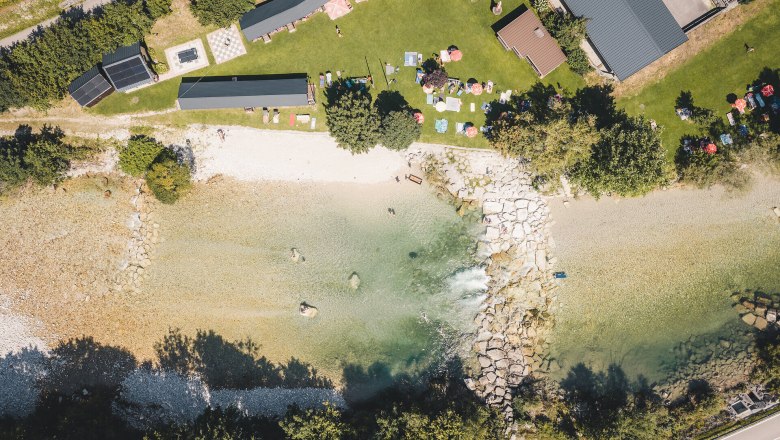 A bird's eye view of Hollenstein an der Ybbs lido